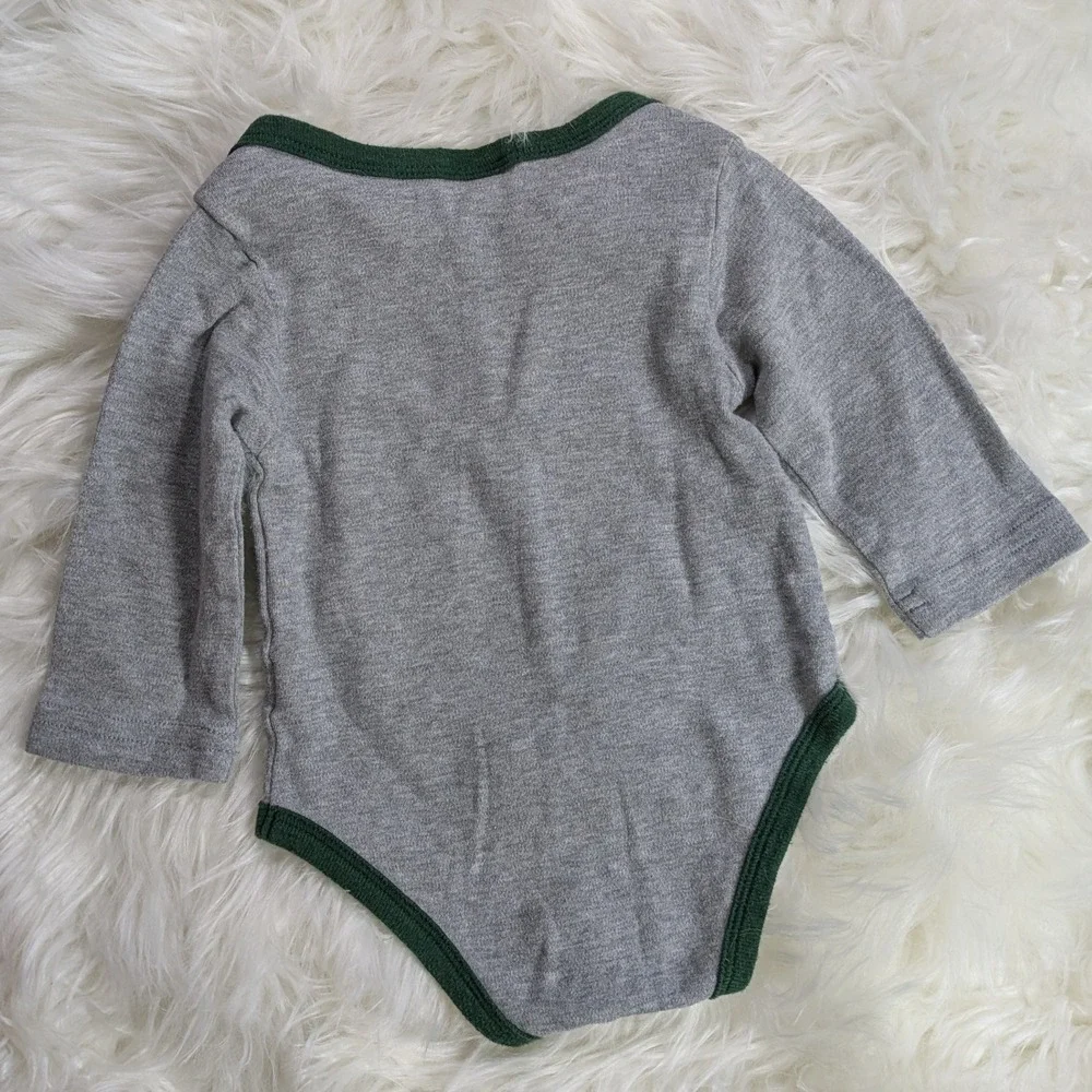 Pro Edge Oregon‎ Ducks Bodysuit UO Go Ducks! Gray Green Baby 3-6 Months